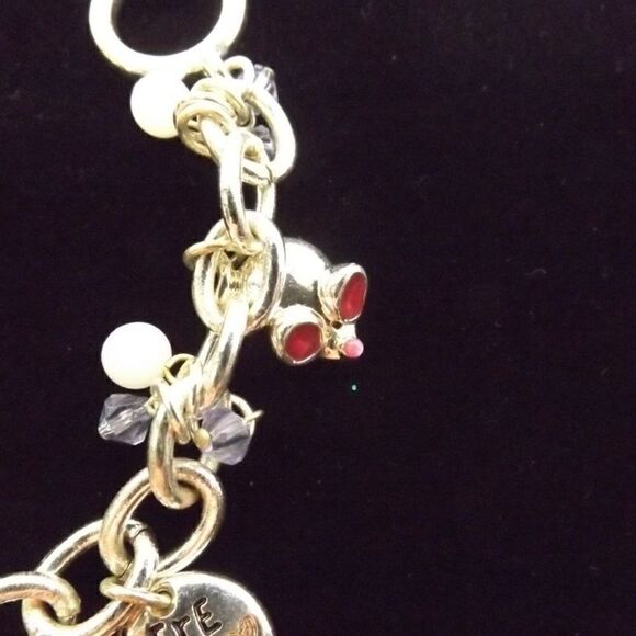 Silver Tone Cat and Mouse Pastel Bead AJMC Charm - Picture 4 of 5